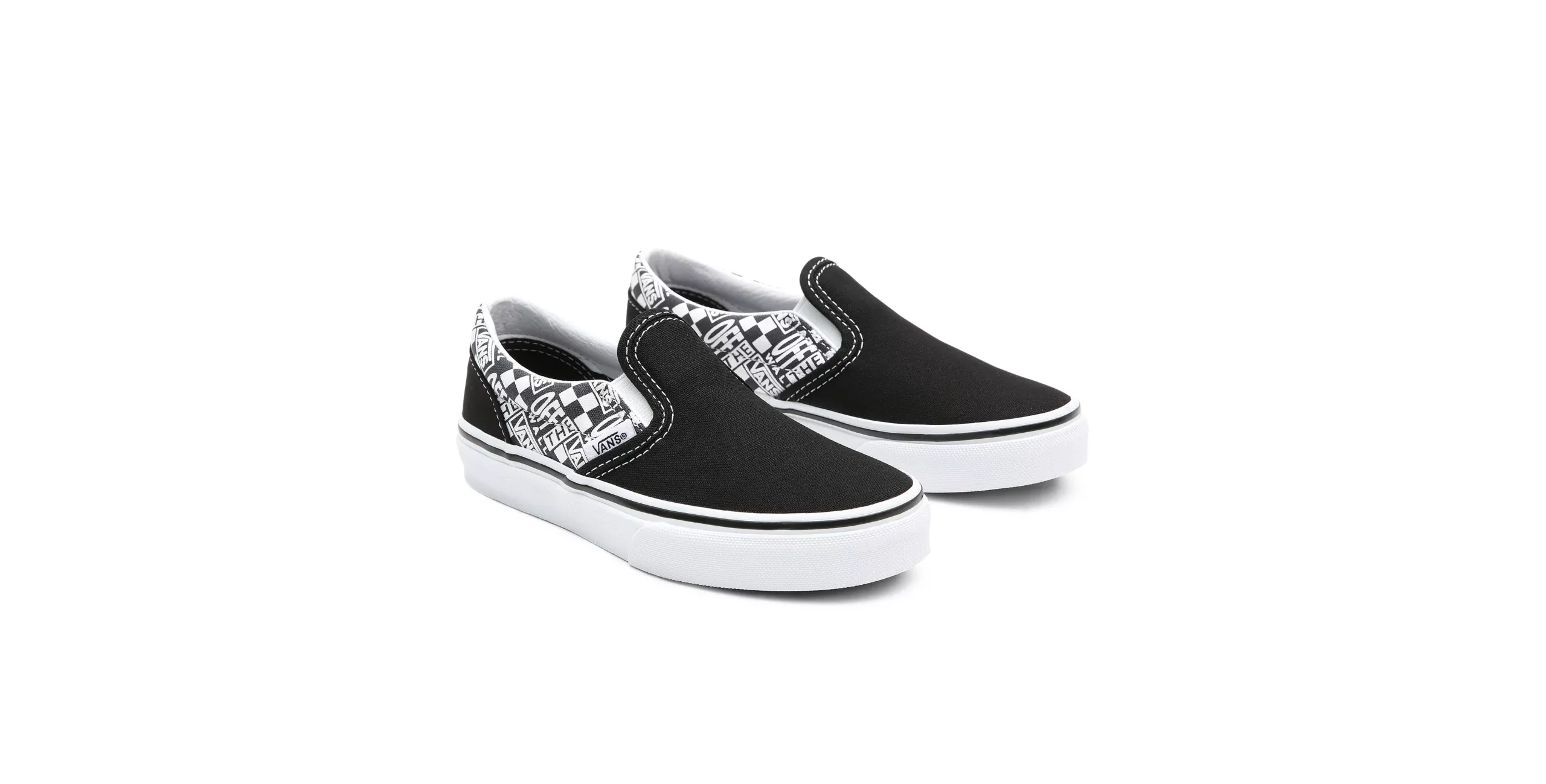 Kids Classic Slip-On Off The Wall Black/Asphalt - Image 4