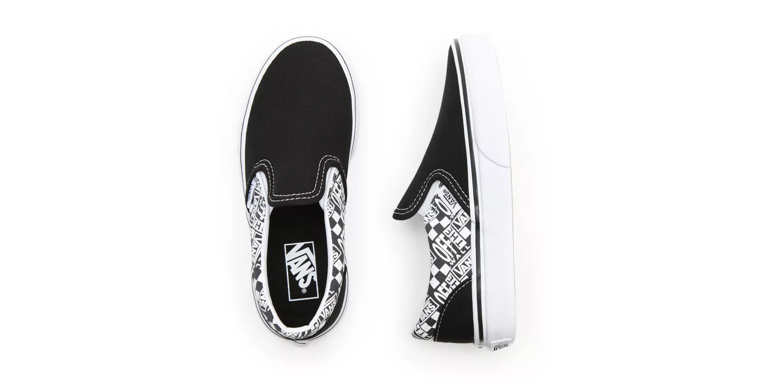 Kids Classic Slip-On Off The Wall Black/Asphalt - Image 5