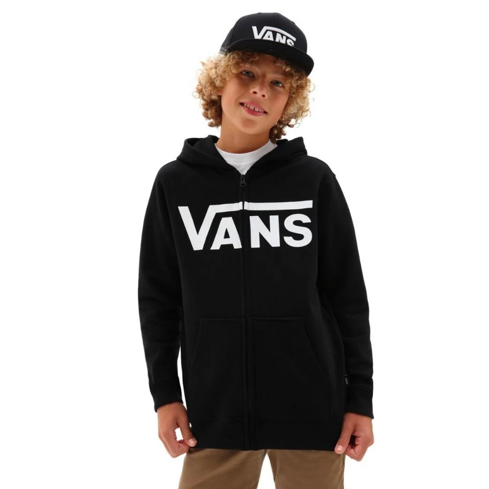 Kids Classic Full Zip Hoodie Black - Image 2