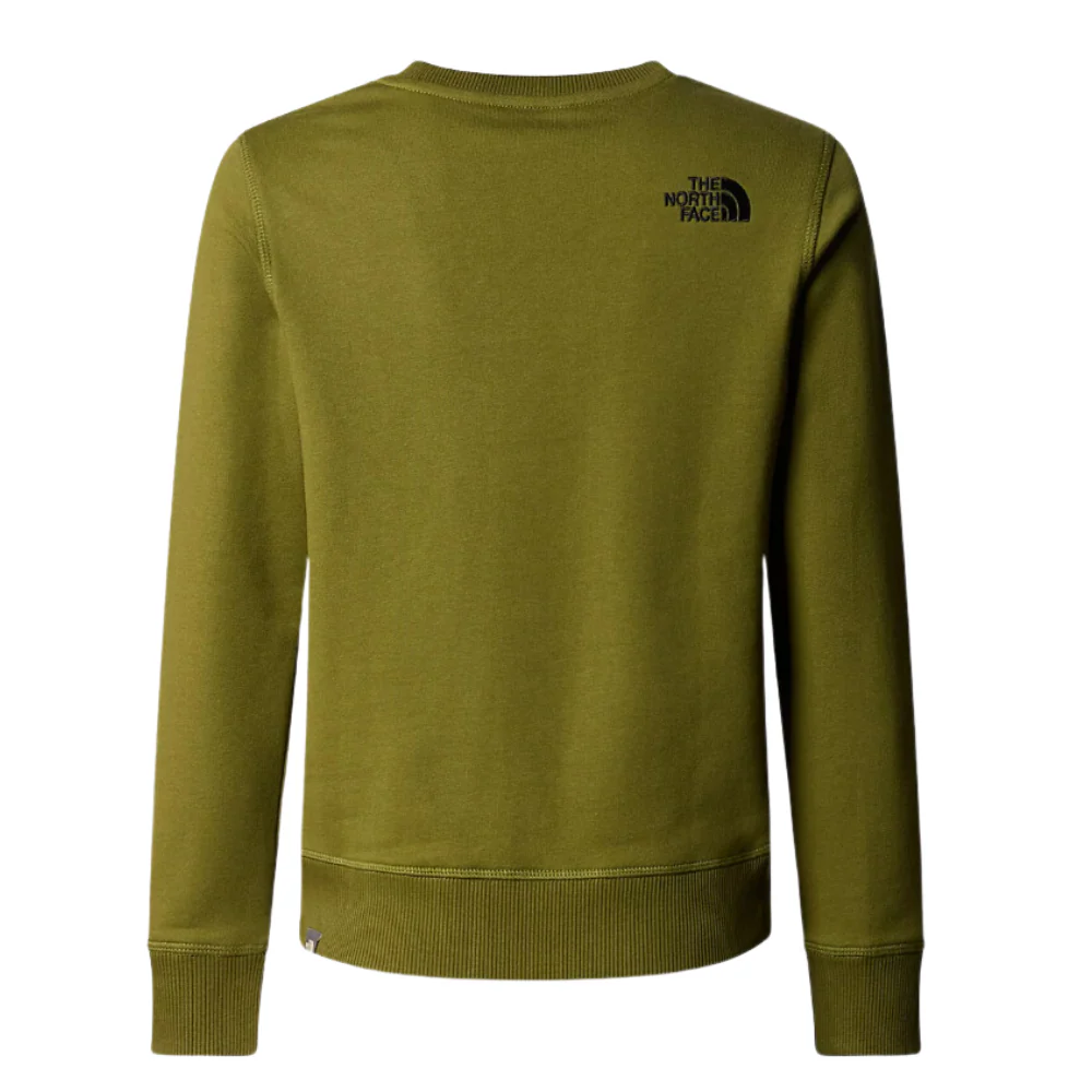 Kids Drew Peak Light Crew Sweatshirt Forest Olive - Image 2