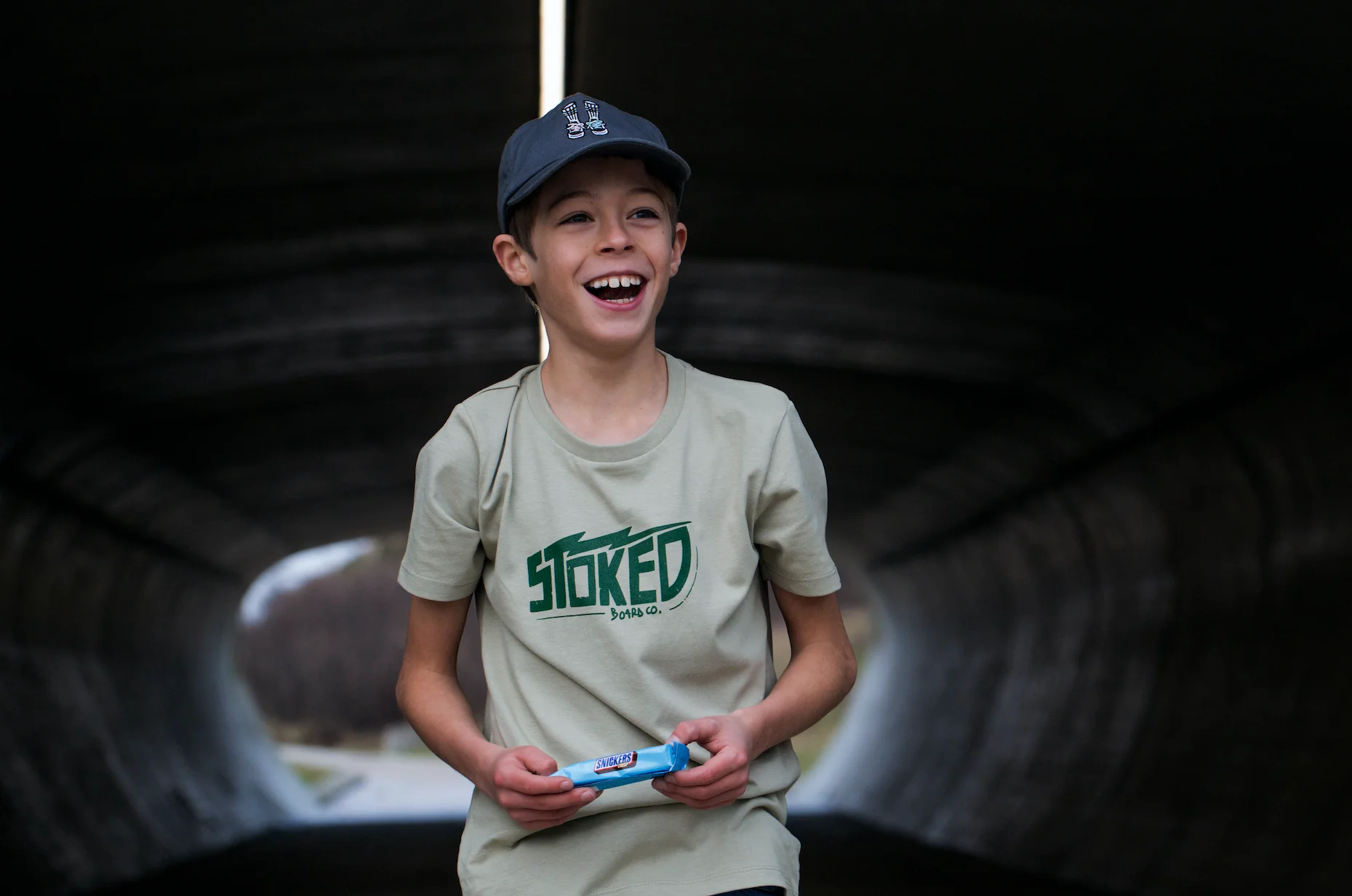 Kids Electric T-shirt Black Heather Blue - Image 3