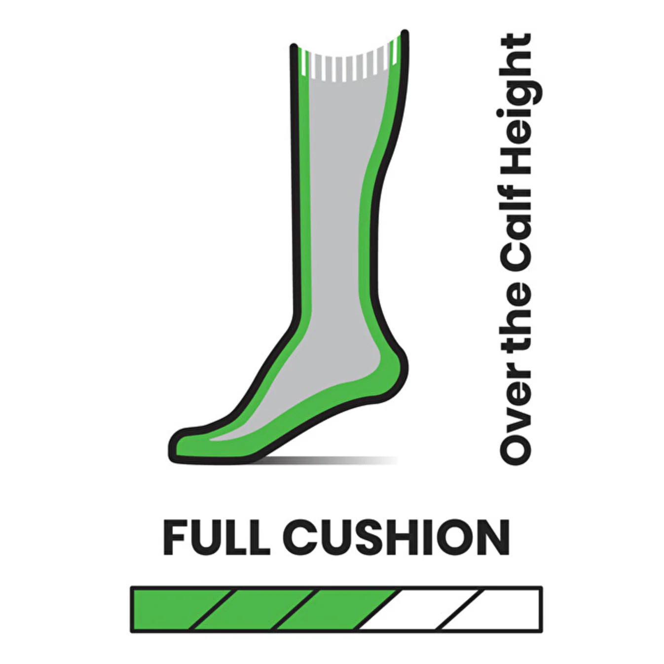 Kids Full Cushion OTC Snowsokken Stripe Charcoal - Image 2