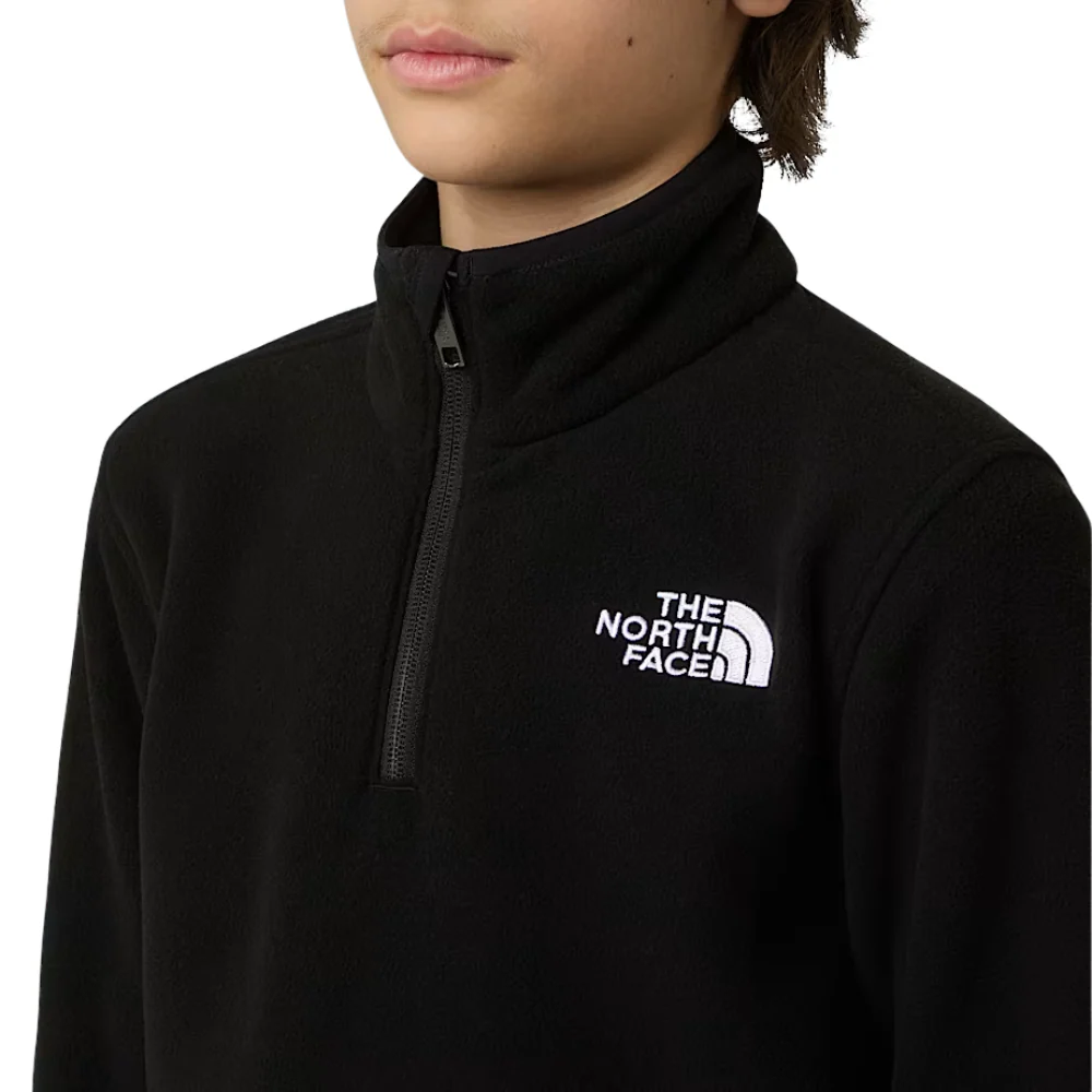 Kids Glacier 1/4 Zip Fleece Black - Image 3