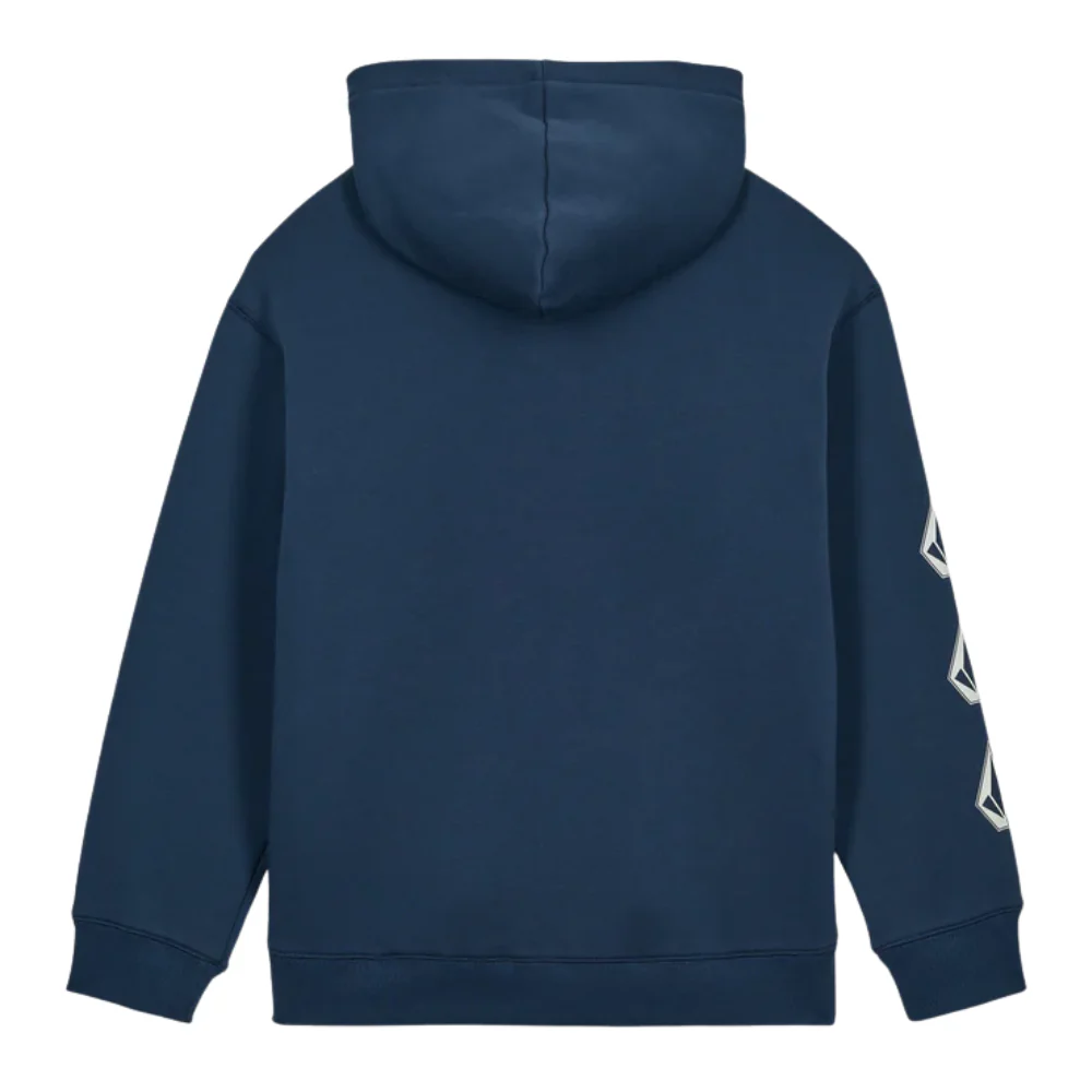 Kids Iconic Stone Gid Full Zip Hoodie Dust Bowl Indigo - Image 4