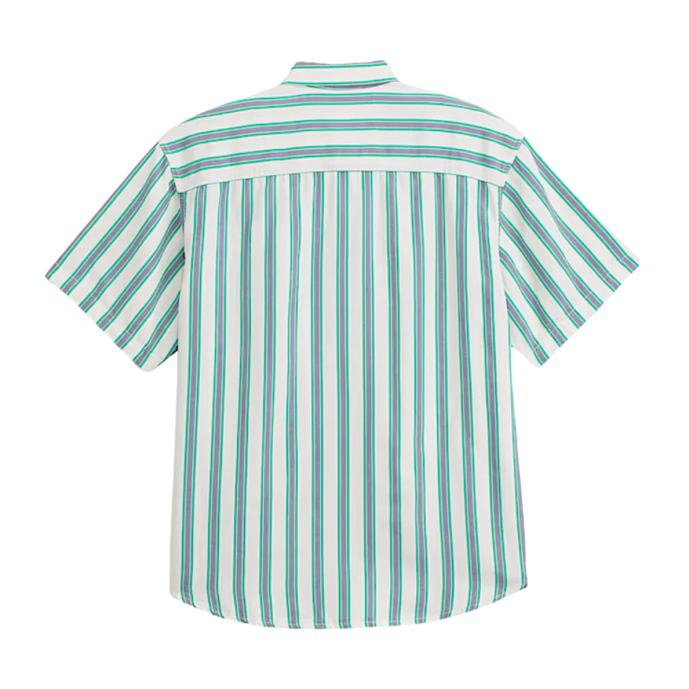 Kids Lawson Stripe Short Sleeve White/Vivid Verdant - Image 2