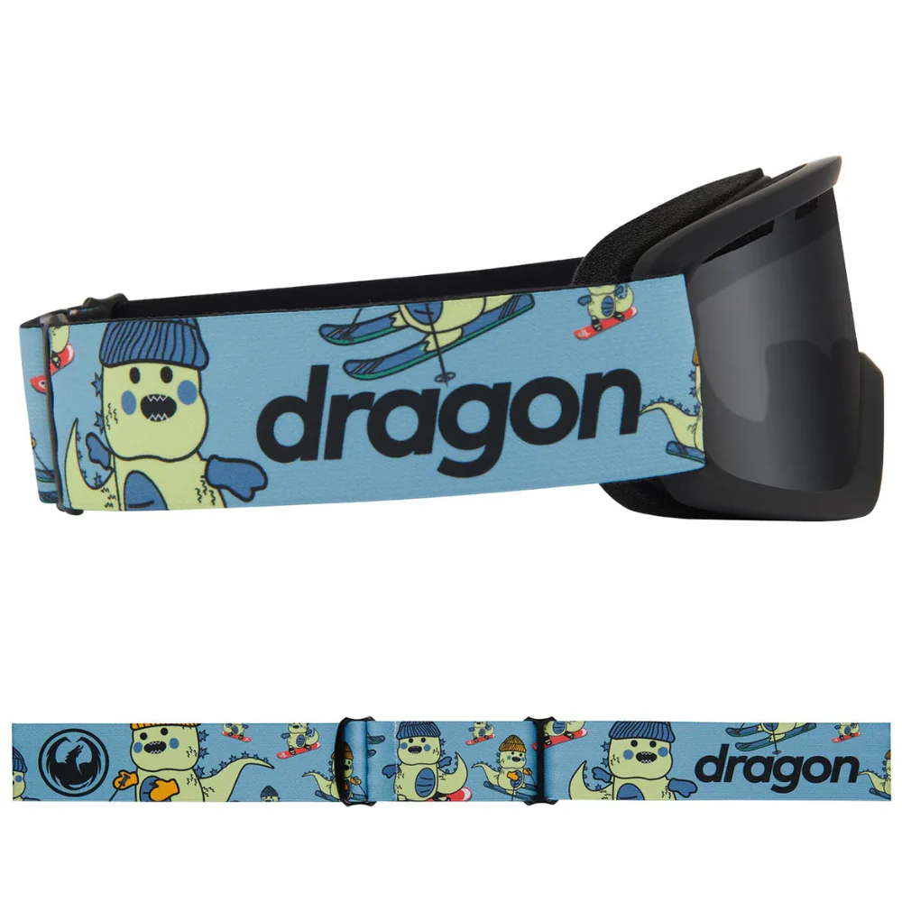 Kids Lil D Kaiju/LumaLens Dark Smoke Snowboard Goggles - Image 3
