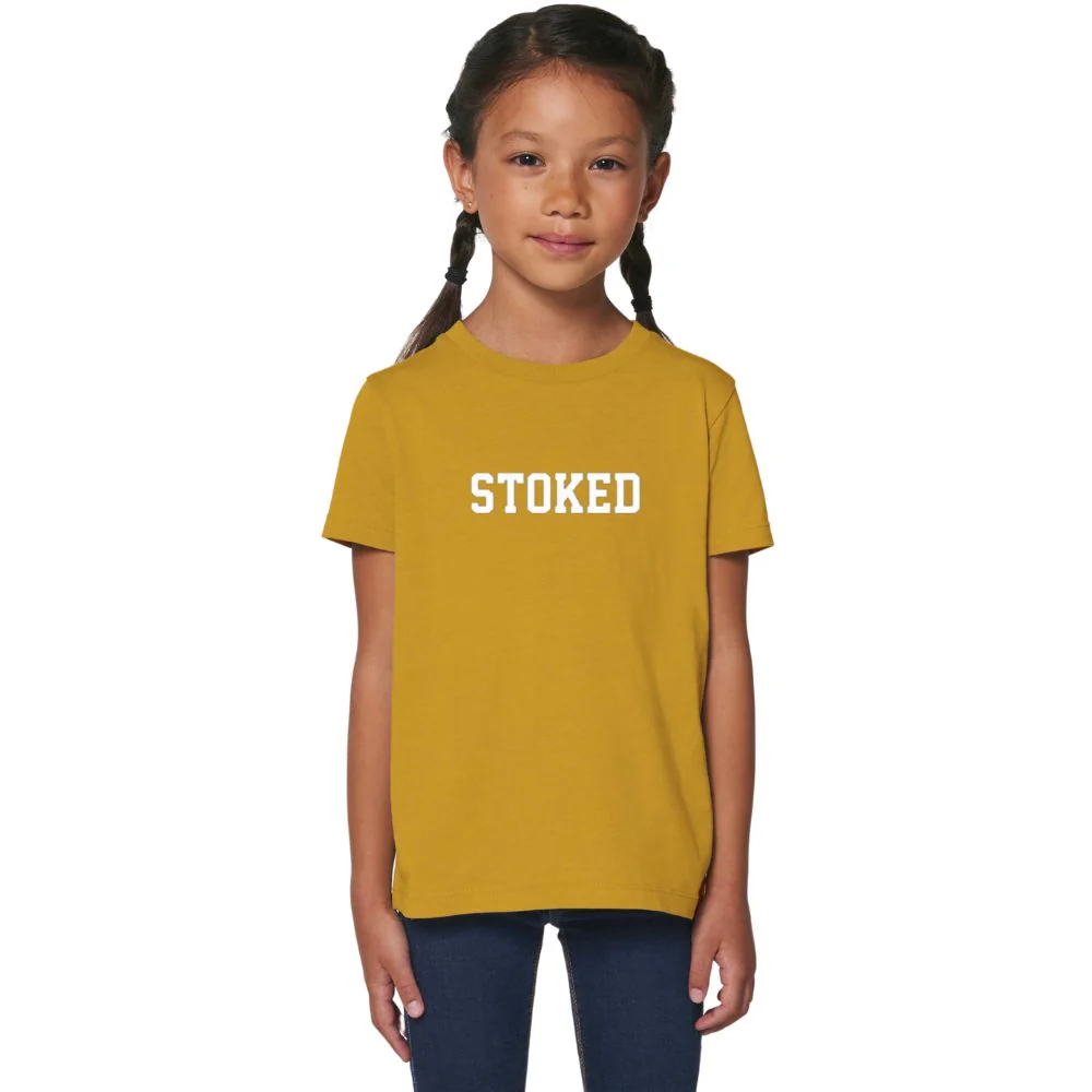 Kids Maxi Script T-Shirt Ochre - Image 2