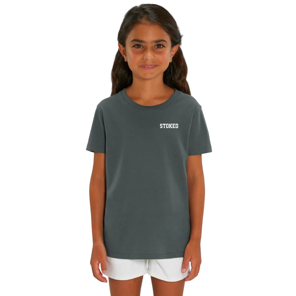 Kids Mini Script T-Shirt Anthracite - Image 2