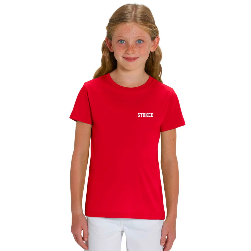 Kids Mini Script T-Shirt Red - Image 2