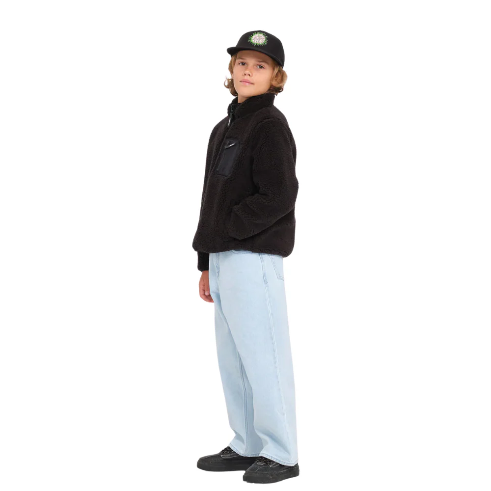 Kids Muzzer Fuzzar Zip Sweatshirt Black - Image 2