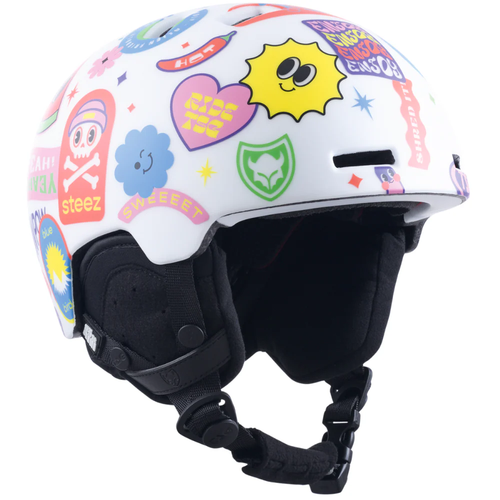 Kids Nipper Mini Graphic Design White Happy Sticker Helm