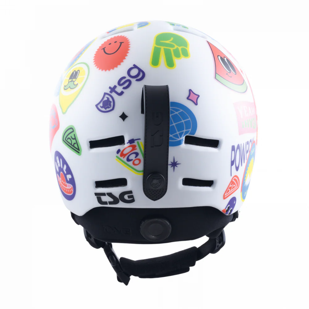 Kids Nipper Mini Graphic Design White Happy Sticker Helm - Image 3