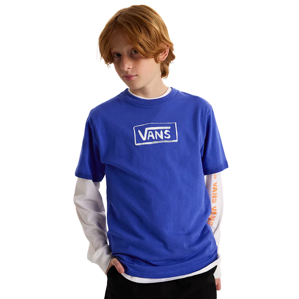 Kids On Canvas T-Shirt Royal Cobalt - Image 4
