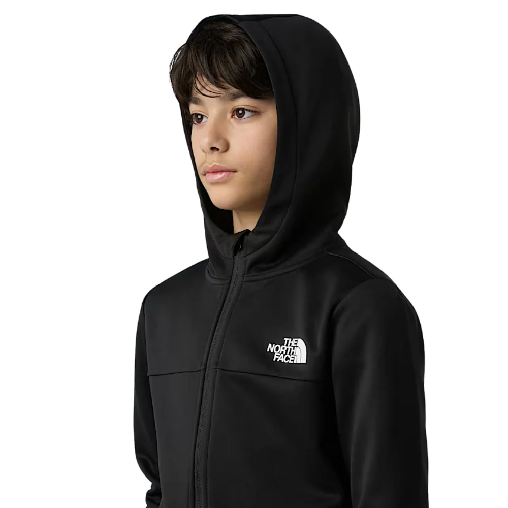 Kids Reaxion Full Zip Hoodie Black - Image 9