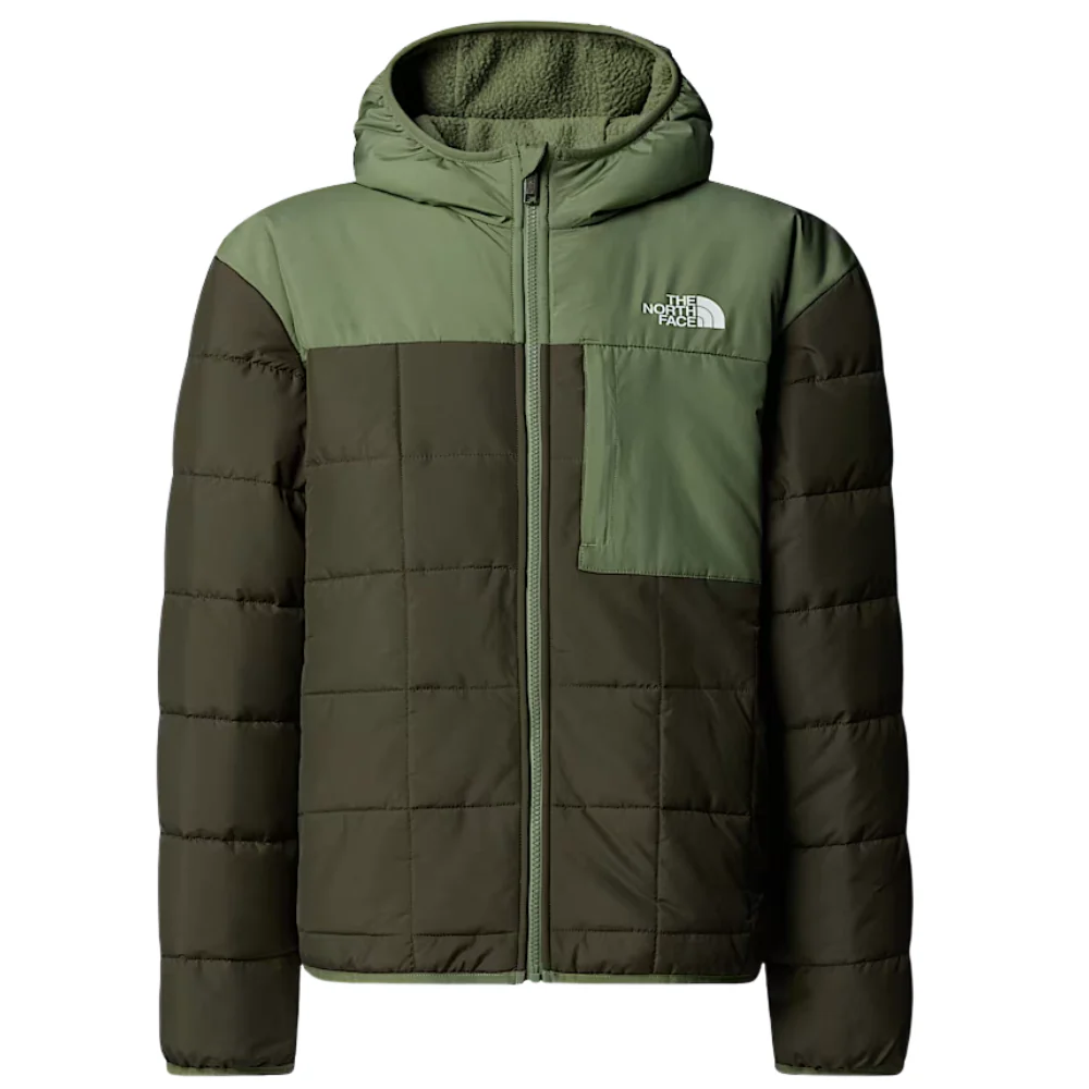 Kids Reversible Shasia Full Zip Jacket New Taupe Green - Image 2