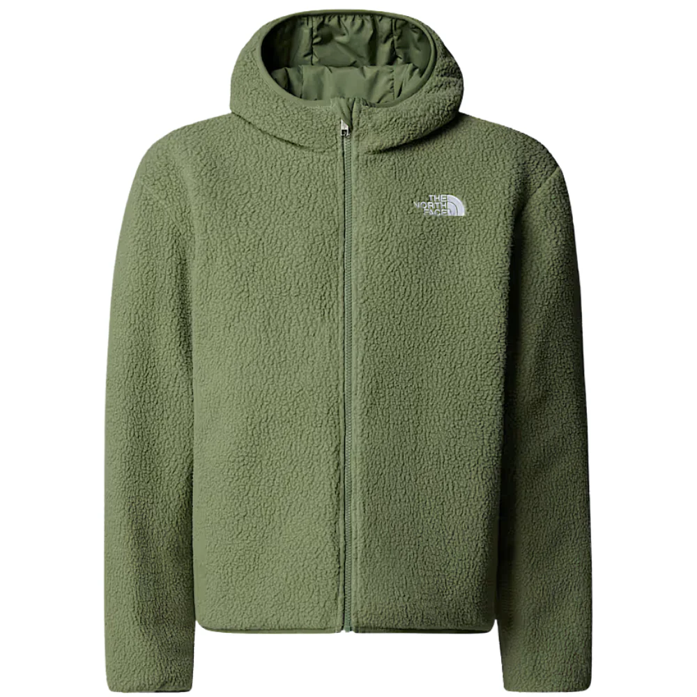 Kids Reversible Shasia Full Zip Jacket New Taupe Green - Image 3