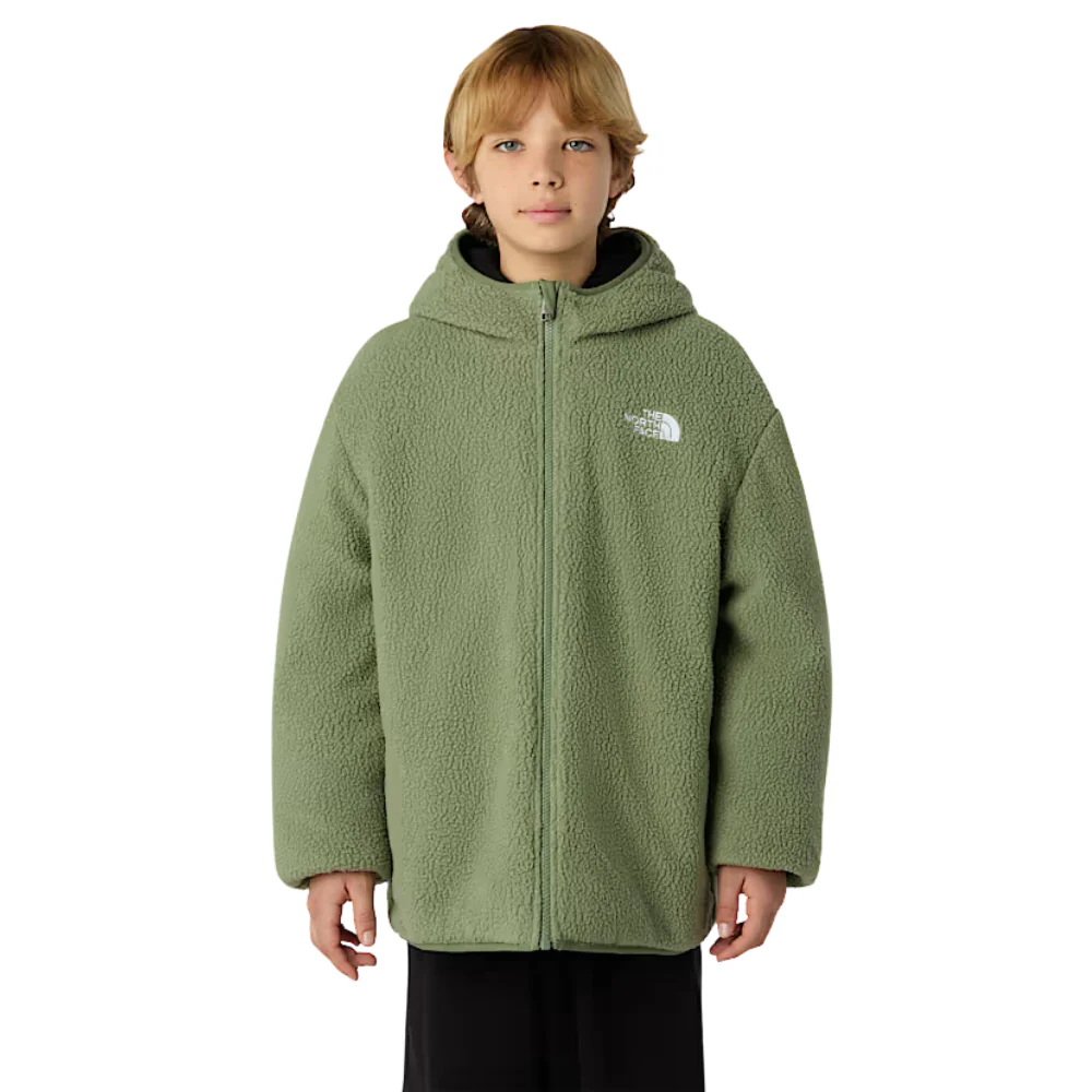 Kids Reversible Shasia Full Zip Jacket New Taupe Green - Image 4