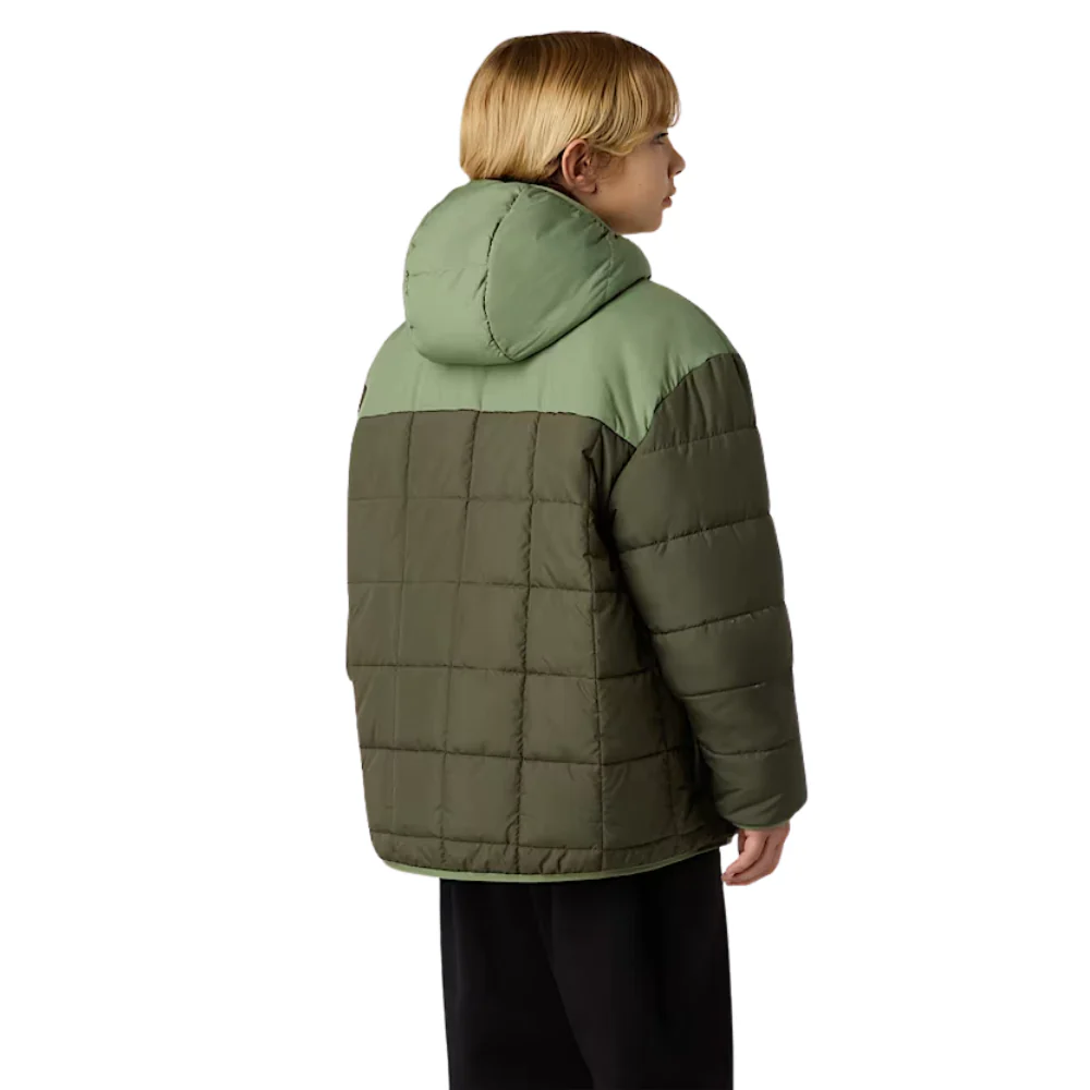 Kids Reversible Shasia Full Zip Jacket New Taupe Green - Image 6