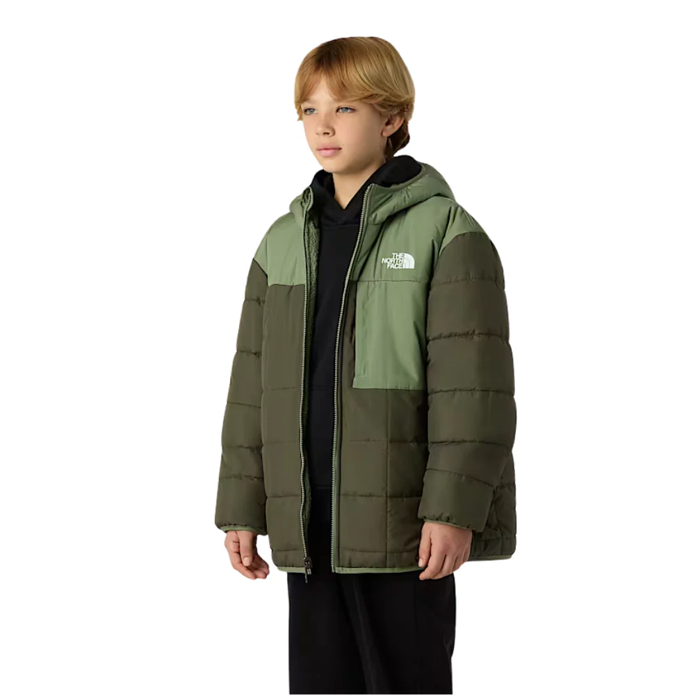 Kids Reversible Shasia Full Zip Jacket New Taupe Green - Image 7
