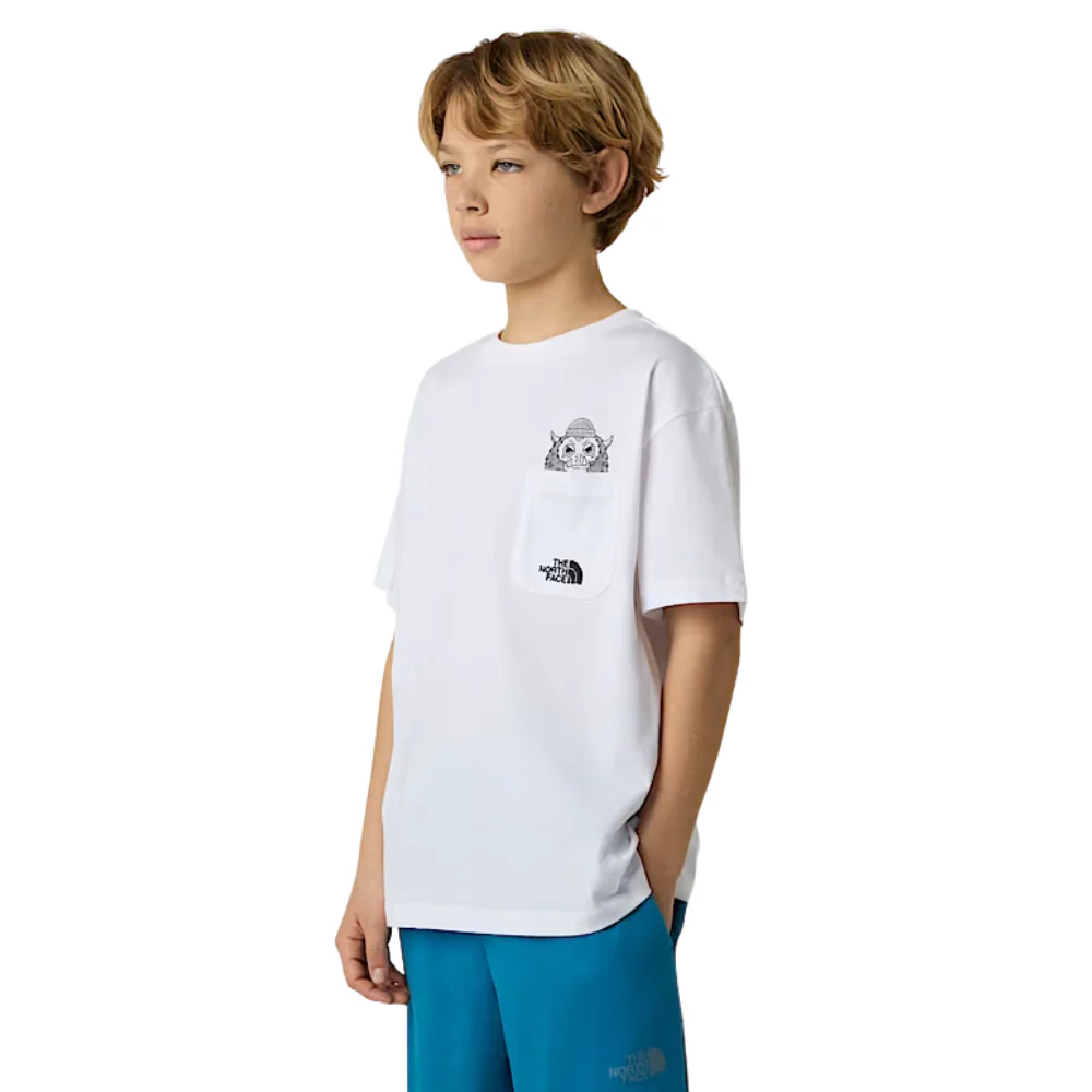 Kids Sports Oversized T-Shirt TNF White - Image 2