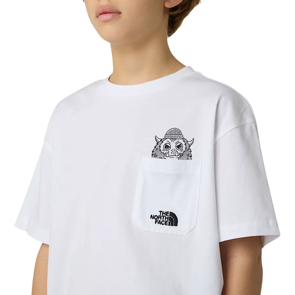 Kids Sports Oversized T-Shirt TNF White - Image 3