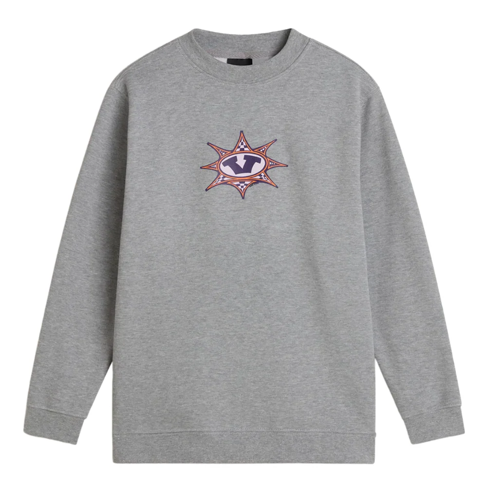 Kids Star Checker Crewneck Cement Heather