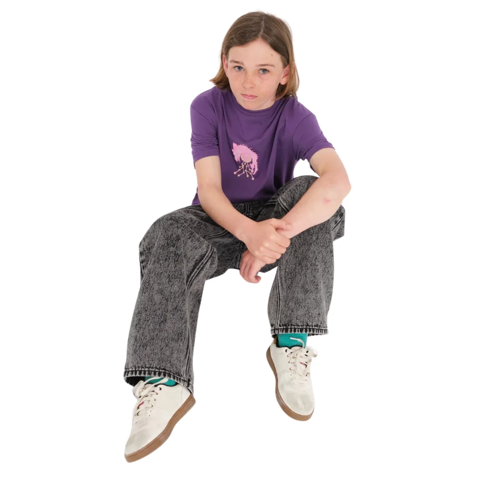 Kids Billow Tall Jeans Light Acid Black - Image 4