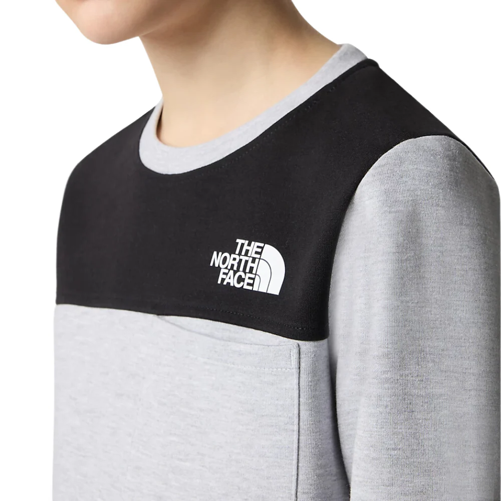 Kids Tech Crew Sweater TNF Light Grey Heather - Image 3