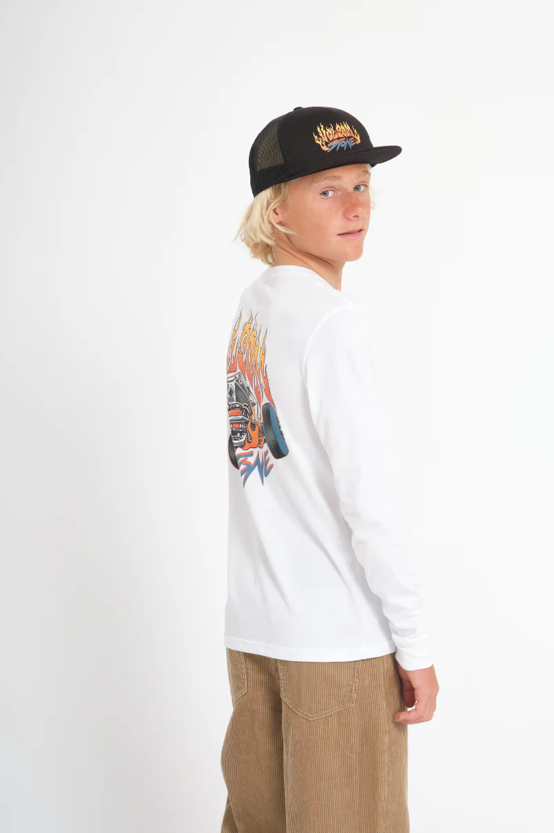 Kids Trux Longsleeve T-shirt White - Image 4