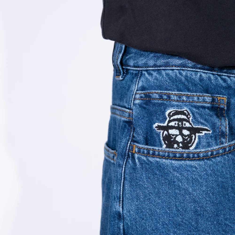 King Concrete Baggy Denim Pants Dark Blue - Image 5