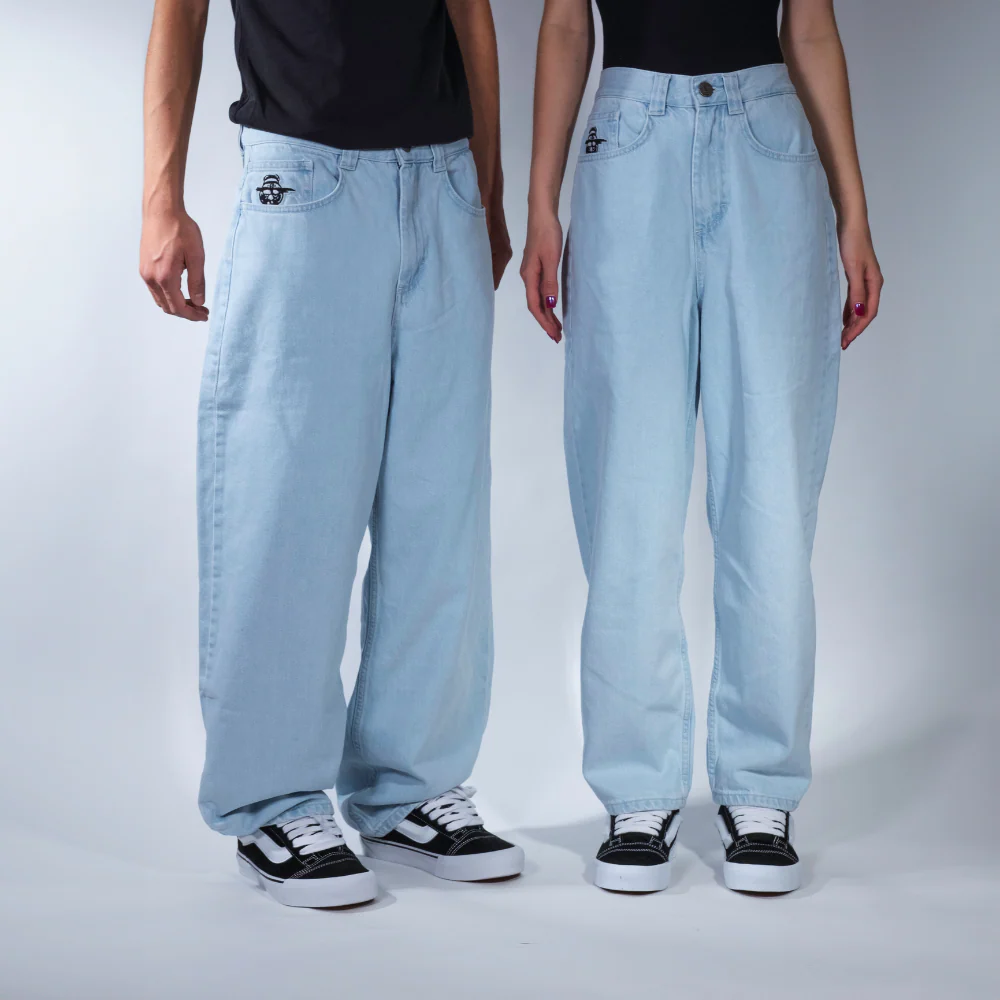 King Concrete Baggy Denim Pants Light Blue - Image 4