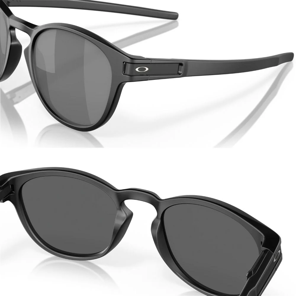 Latch Matte Sunglasses Black + Prizm Black - Image 3