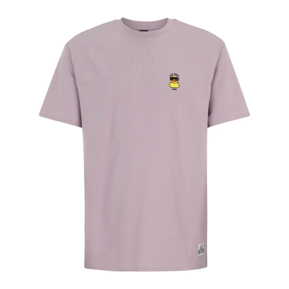 Lazy Sunny Day Emb T-Shirt Mauve - Image 2