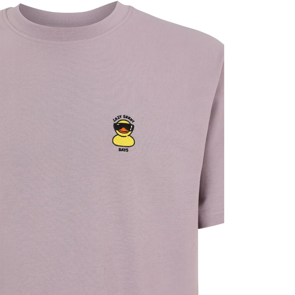 Lazy Sunny Day Emb T-Shirt Mauve - Image 4