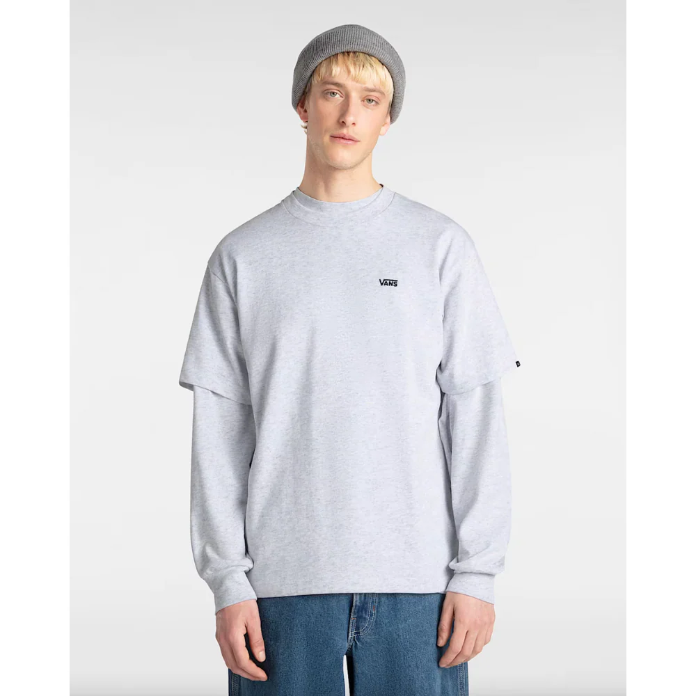 Left Chest Embroidered Logo Tee Light Grey Heather - Image 3