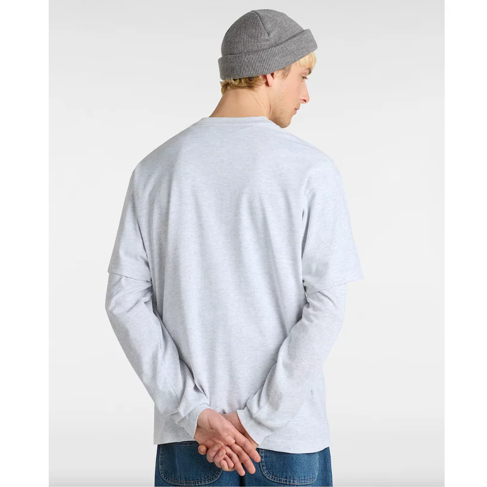 Left Chest Embroidered Logo Tee Light Grey Heather - Image 4