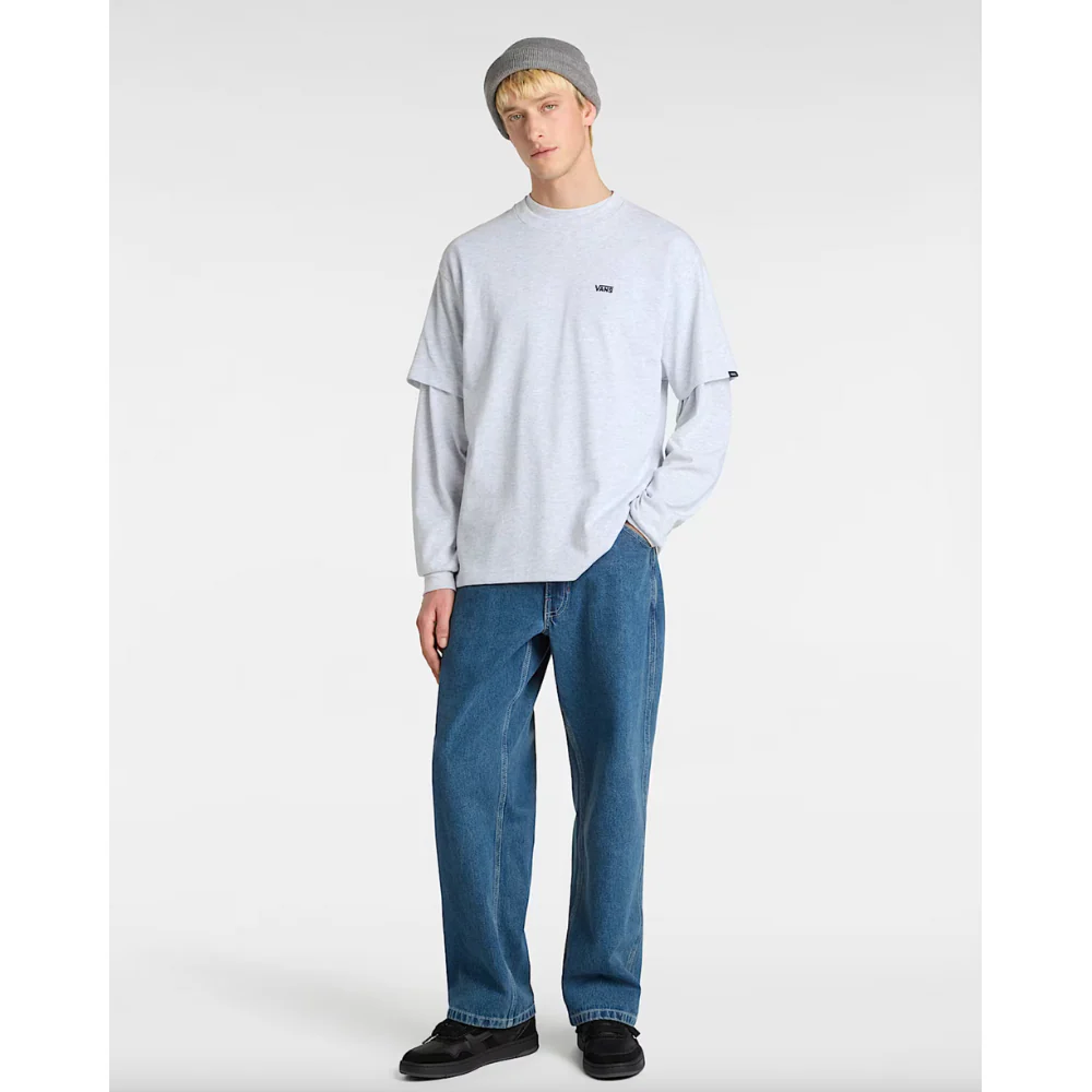 Left Chest Embroidered Logo Tee Light Grey Heather - Image 5