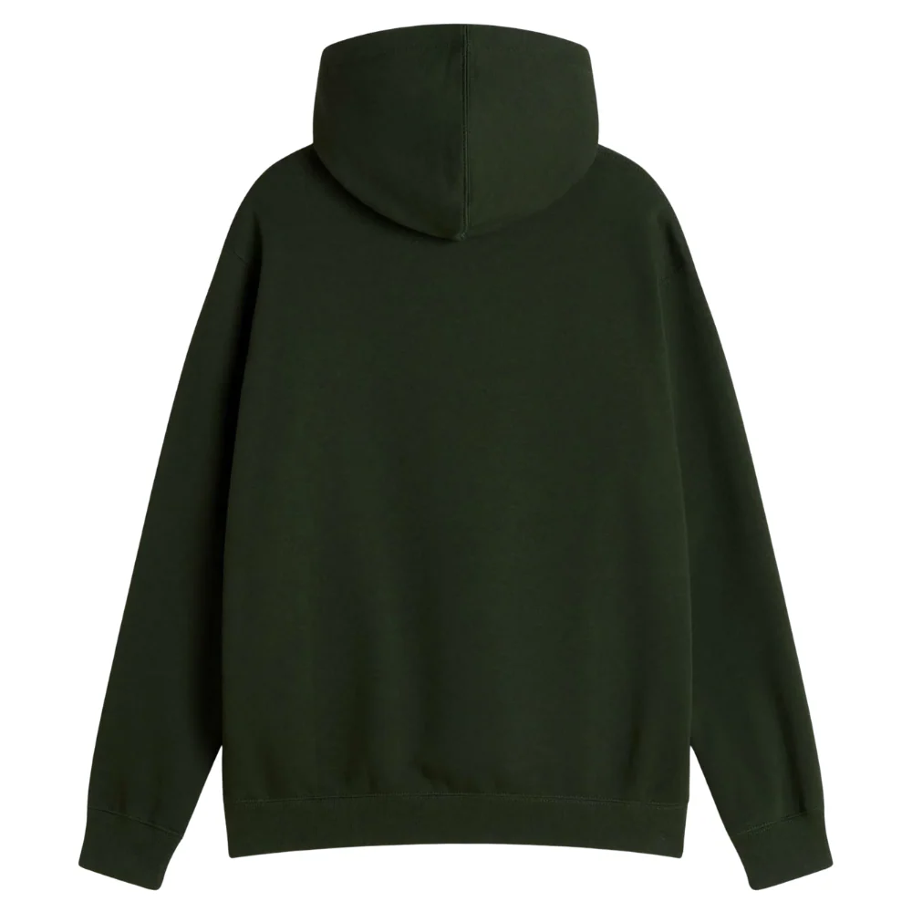 Left Chest II Loose Hoodie Dried Kelp - Image 3