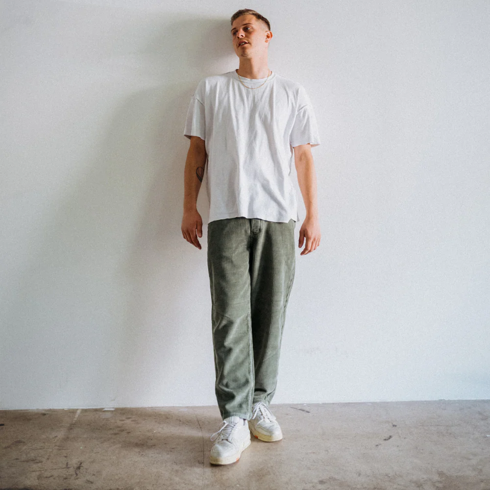 Loud Couture Big Noise Cord Pants Olive - Image 3