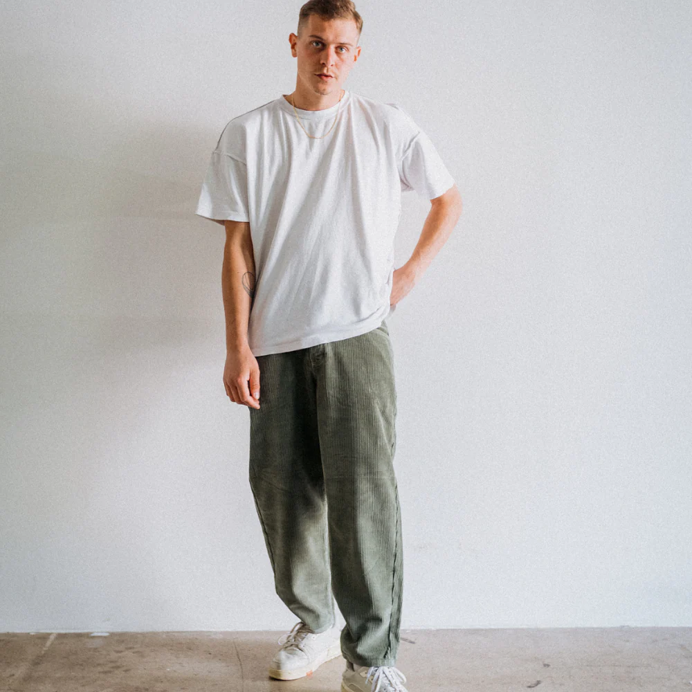 Loud Couture Big Noise Cord Pants Olive - Image 8