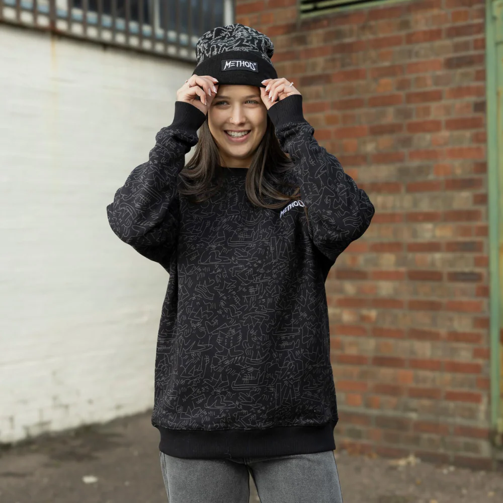 Lucas Crew Sweatshirt Black - Image 3