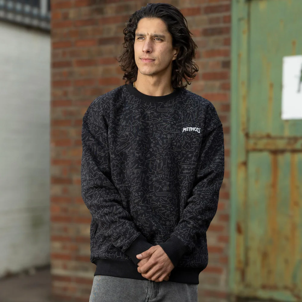 Lucas Crew Sweatshirt Black - Image 5