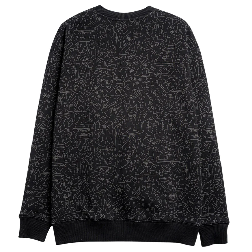 Lucas Crew Sweatshirt Black - Image 8
