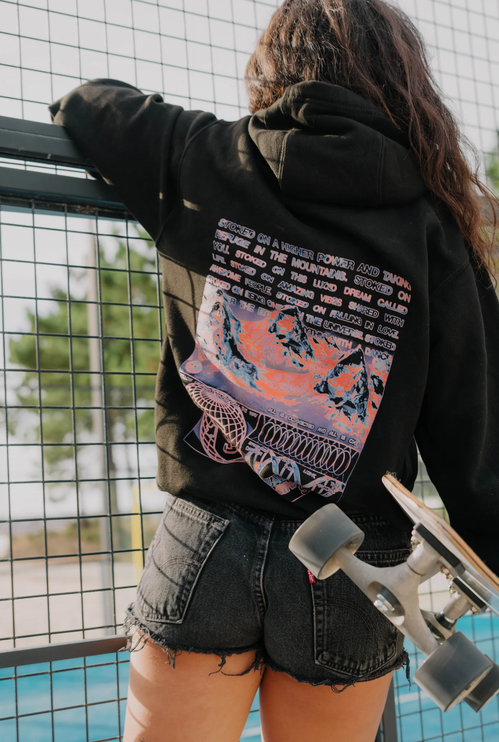 Lucid Dreams Heavyweight Hoodie Jet Black - Image 7