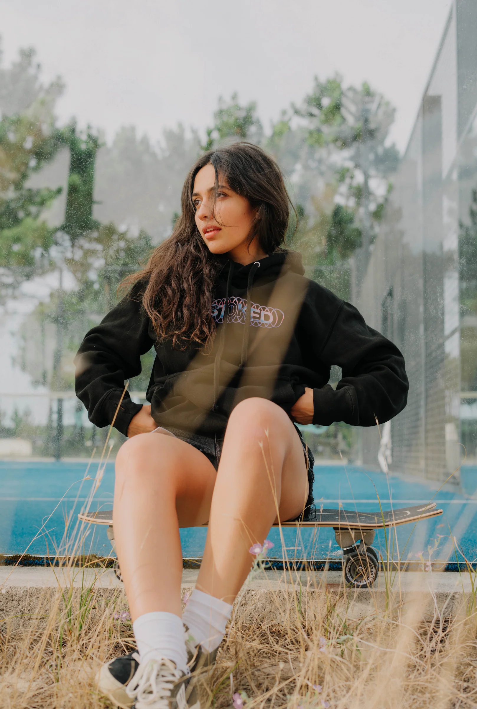 Lucid Dreams Heavyweight Hoodie Jet Black - Image 8