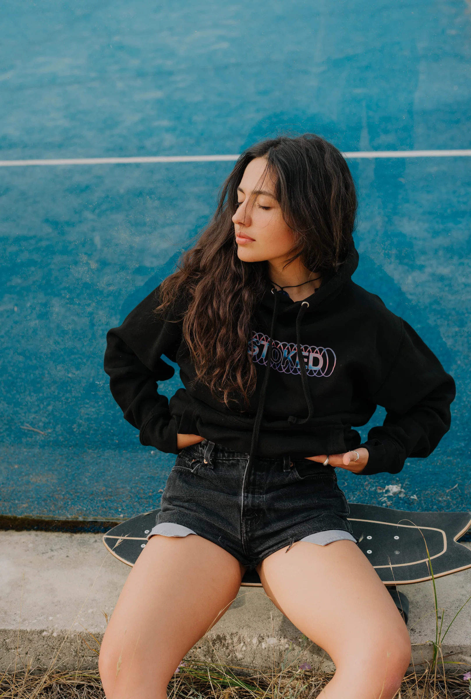 Lucid Dreams Heavyweight Hoodie Jet Black - Image 9