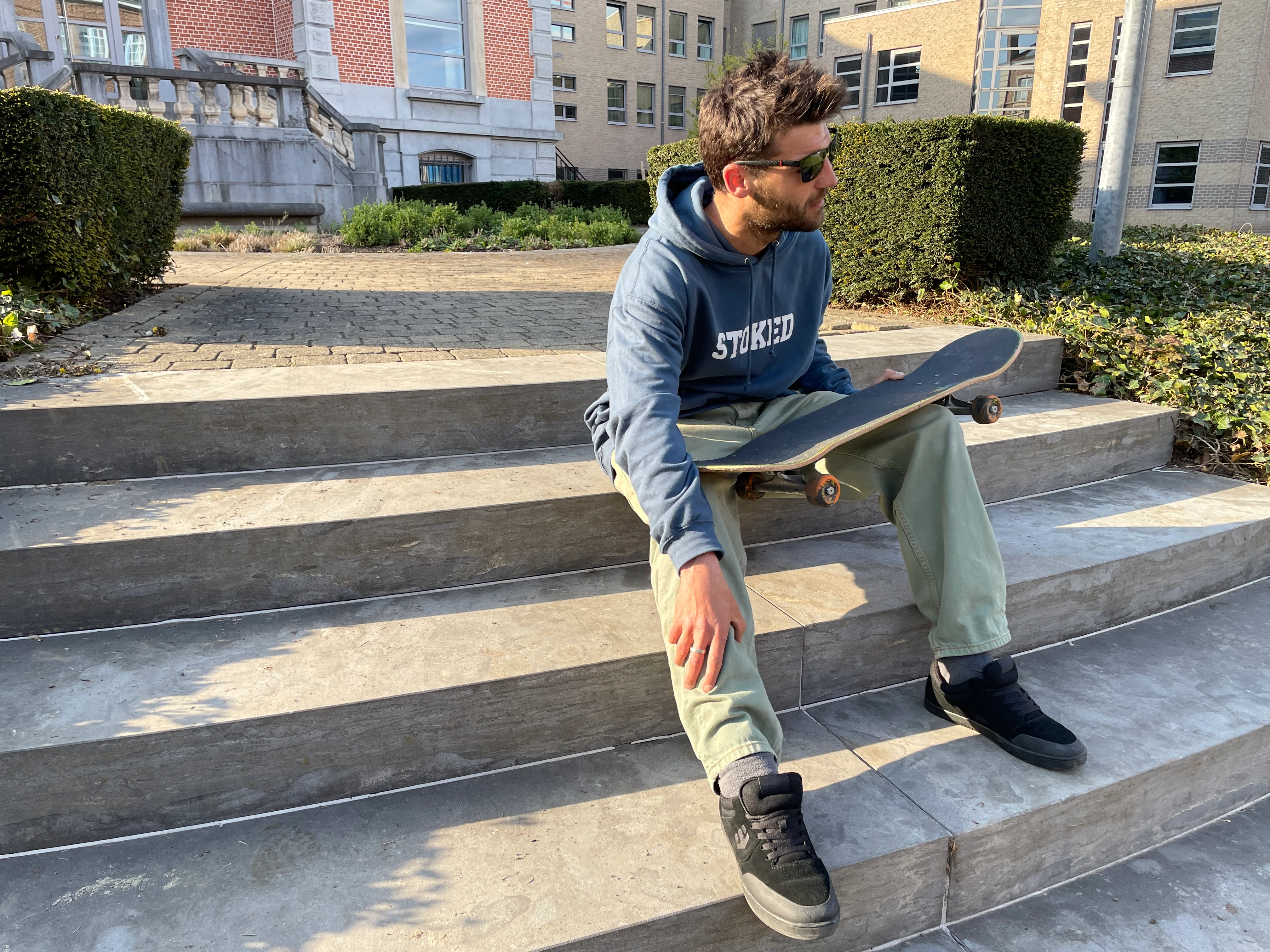 Maxi Script Hoodie Airforce Blue - Image 2