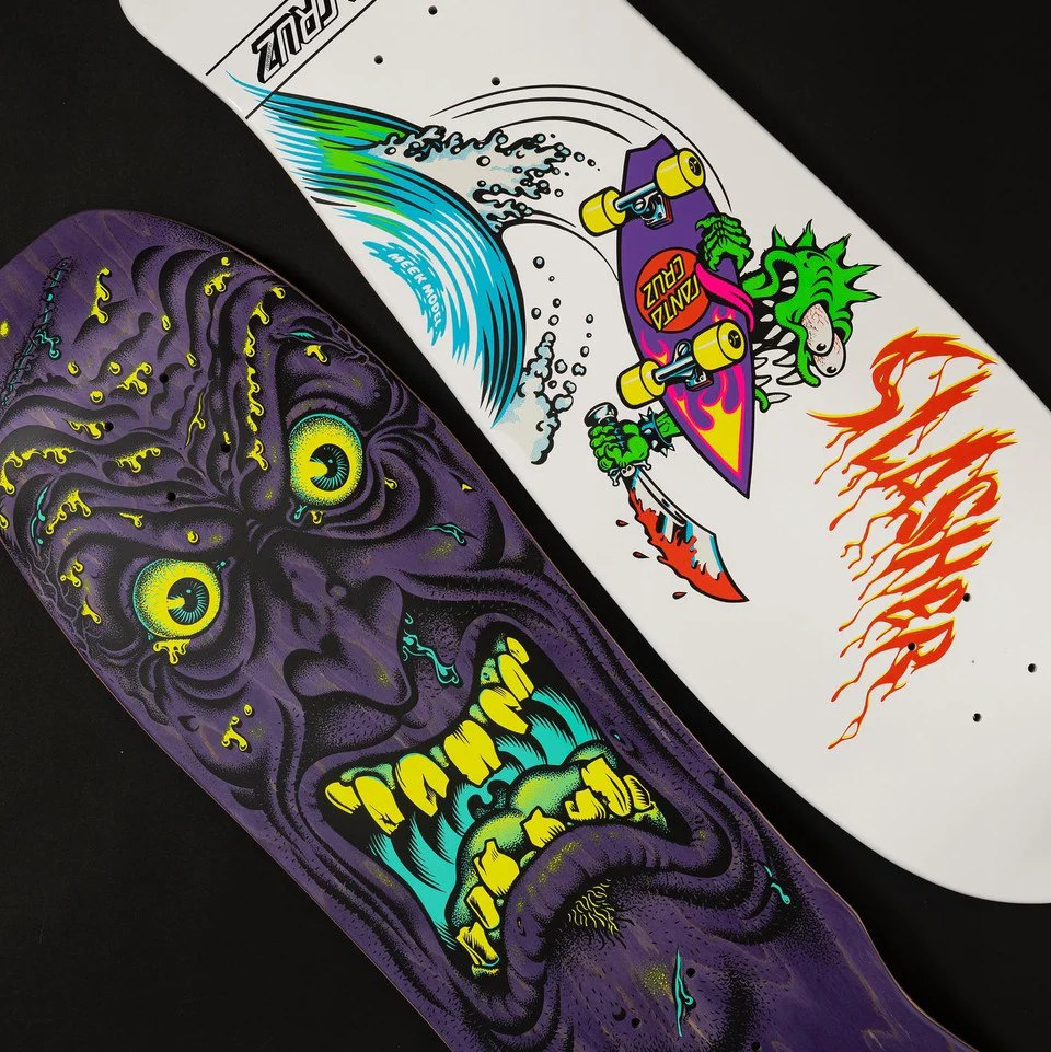 Meek OG Slasher Reissue 10.1" White Skateboard Deck - Image 2