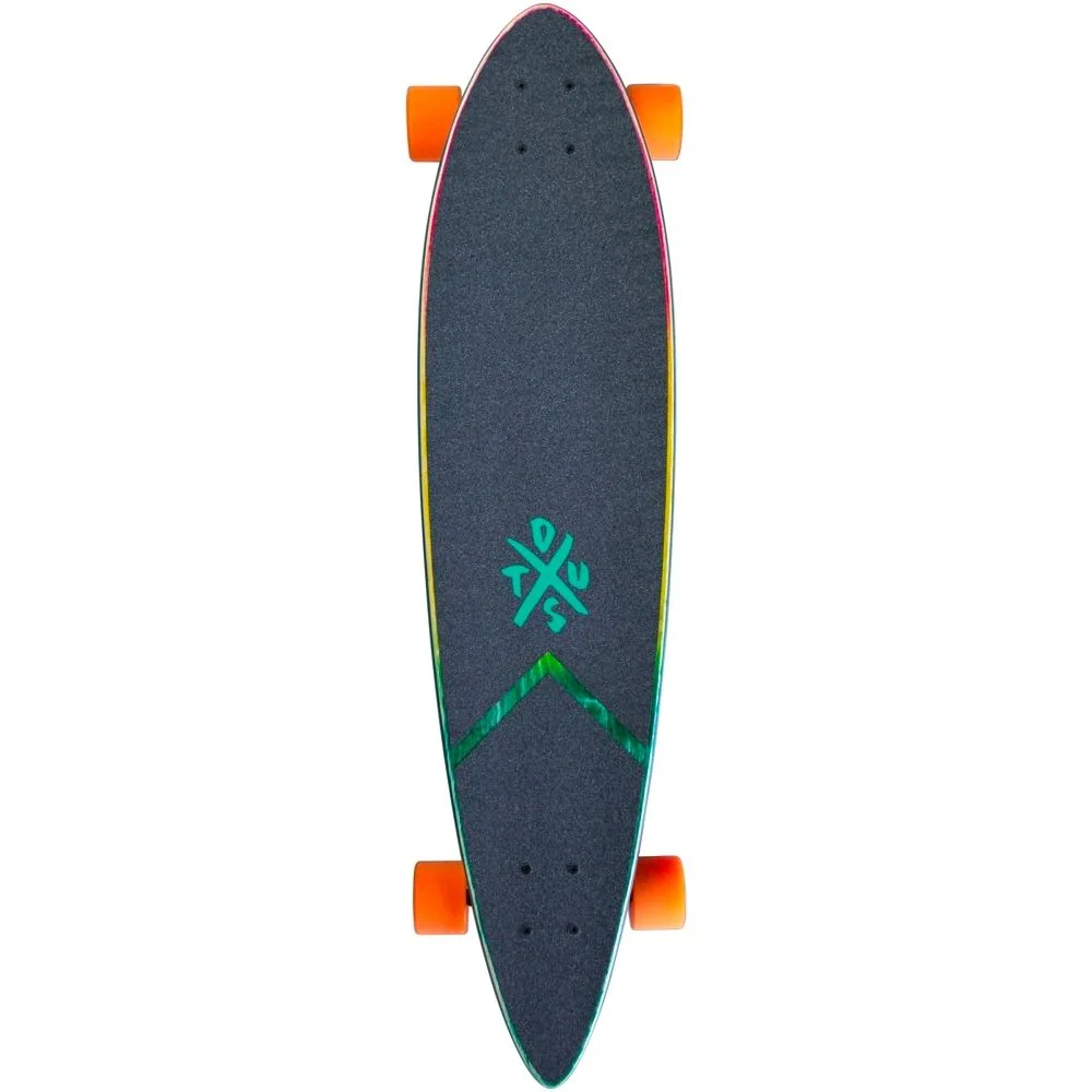 Moto Fades Pink/Orange/Teal 37" Complete Longboard - Image 2