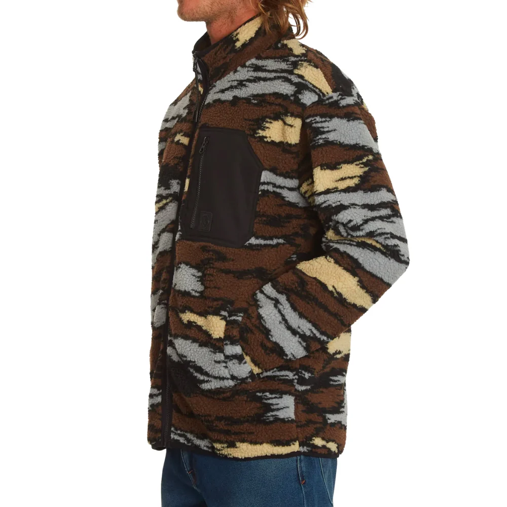 Muzzer Fuzzar Zip Sweatshirt Bark Brown - Image 2
